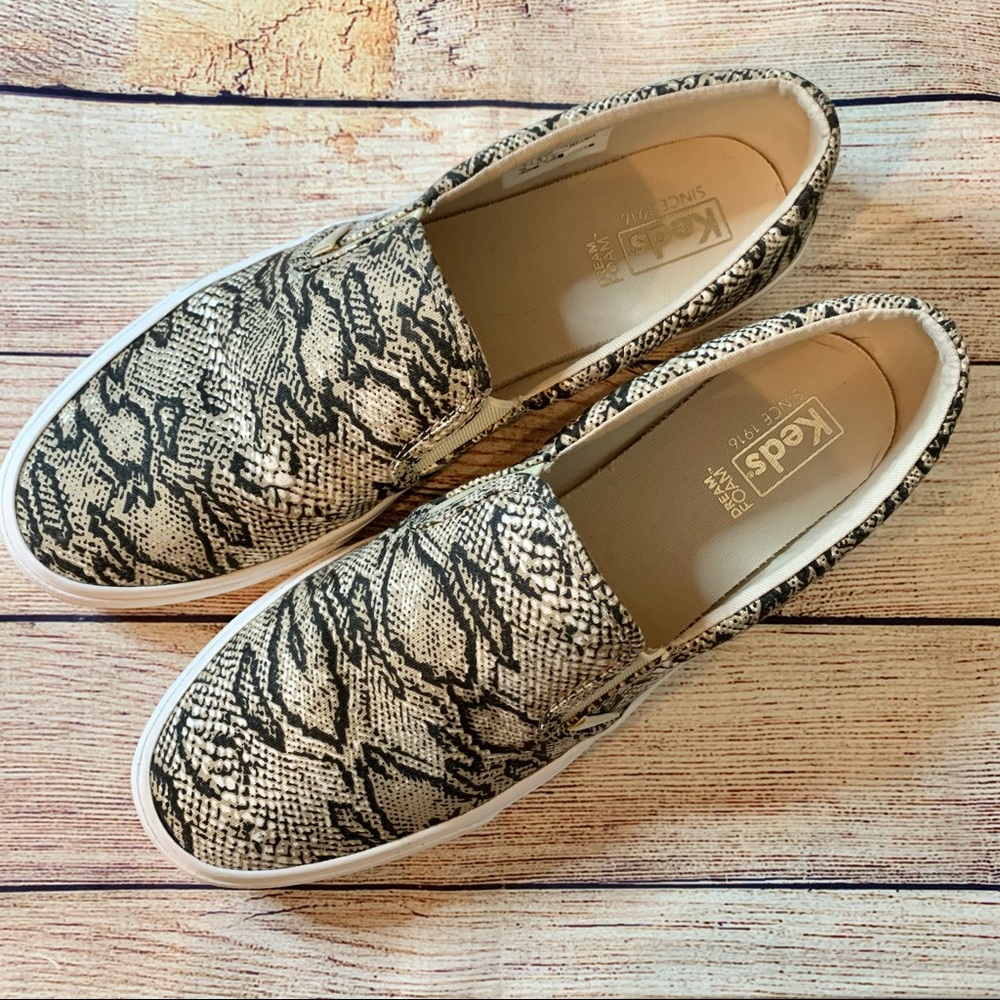 Snake Skin Keds Slip Ons